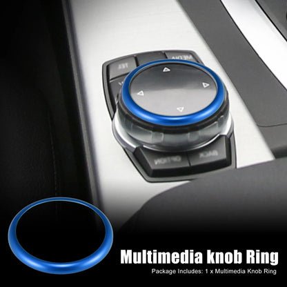 Aluminum Alloy Multimedia Knob Ring for BMW 1 2 3 5 6 7 Series X2 X3 (2000–2023)