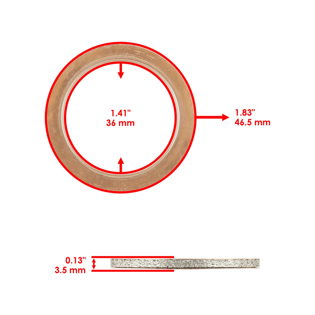 Muffler Exhaust Gasket for Yamaha YZ426F (2000–2002) MG229AA1009, 3VD146130100, 3VD146130000