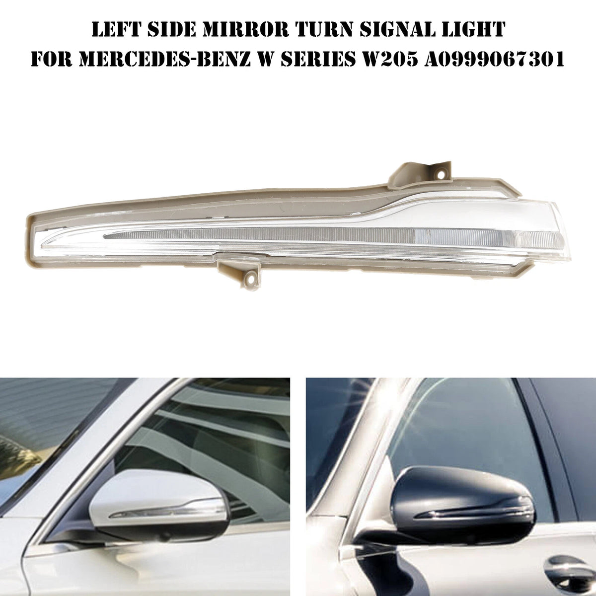 Left Side Mirror Turn Signal Light for Mercedes-Benz W205 (2015–2021)