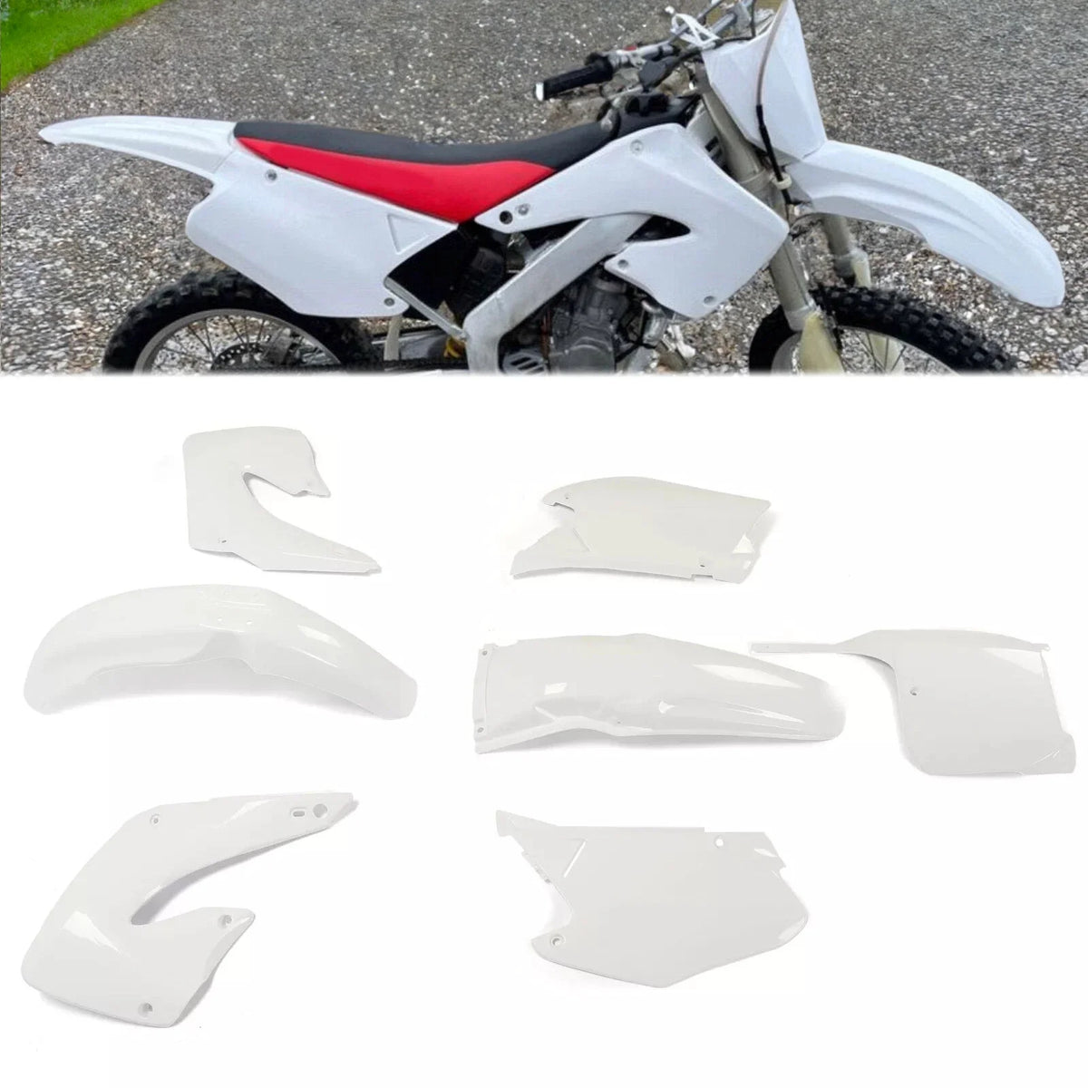 Restyle White Plastic Kit for Honda CR125 CR250 CR125R CR250R (2000–2001)