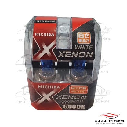 2pc H4 HID Xenon Headlight Bulb Kit for Michiba 5700K P43T 12V (2000–2020)