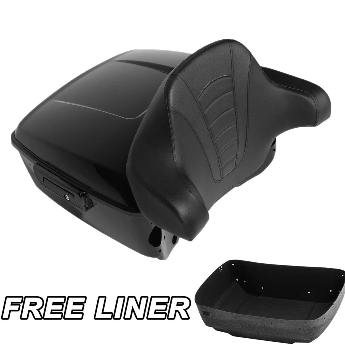 Black King Trunk Backrest Pad for Harley Touring Electra Road Glide (2014–2025)