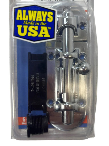 Perko 0947DP2CHR Chrome Plated Bronze Marine Barrel Bolt for Marine (N/A)