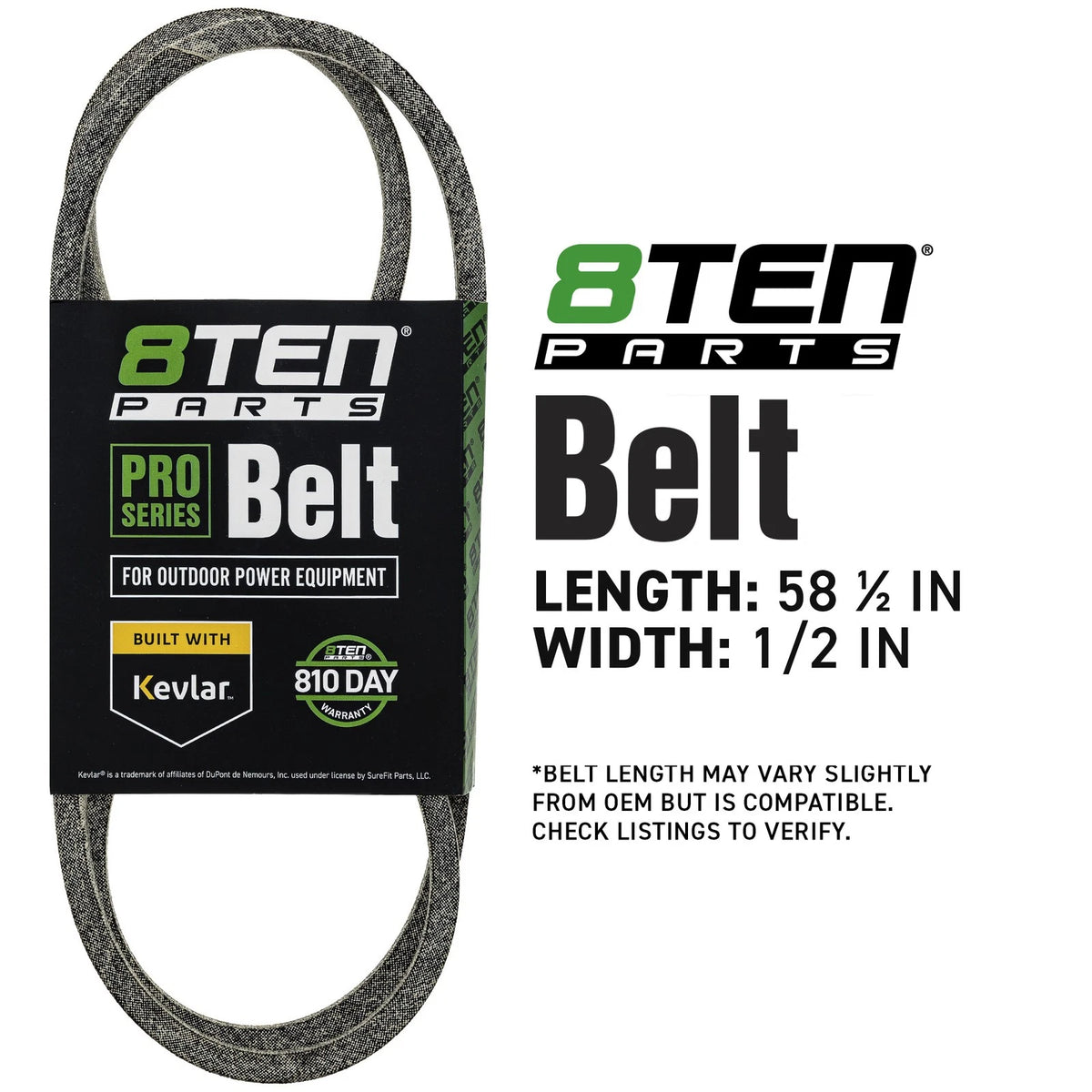 8TEN Kevlar Belt for Snapper RZT26520 RZT27460 (2002648, 02002648P)