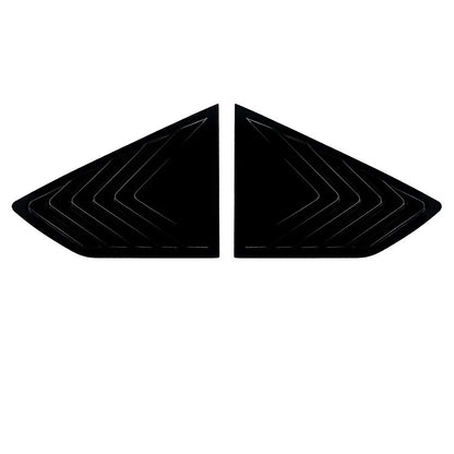Pair Gloss Black Rear Window Quarter Glass Louver Cover for BMW X6 (2019–2025)