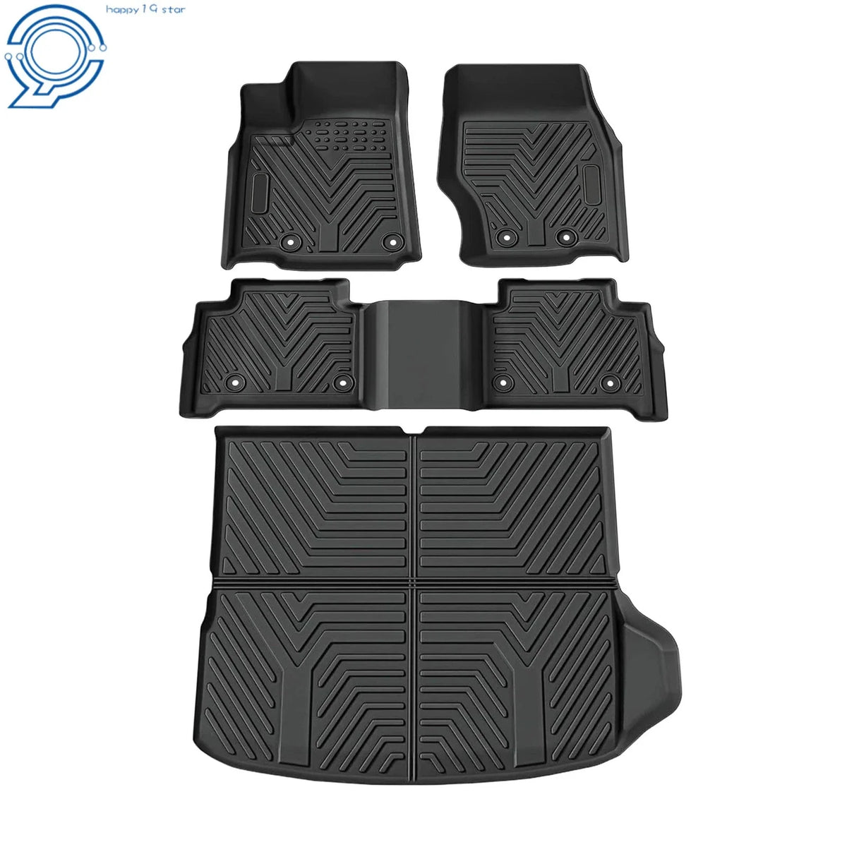Set of 4 3D All Weather Floor Mats for Jeep Grand Cherokee (2022–2025) TPE