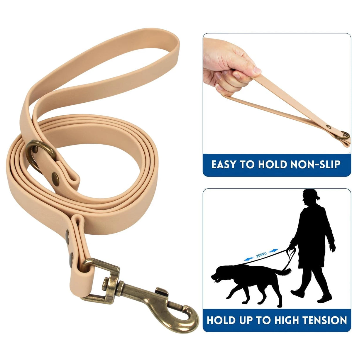 Adjustable Waterproof Dog Collar and Leash Set for Puppy