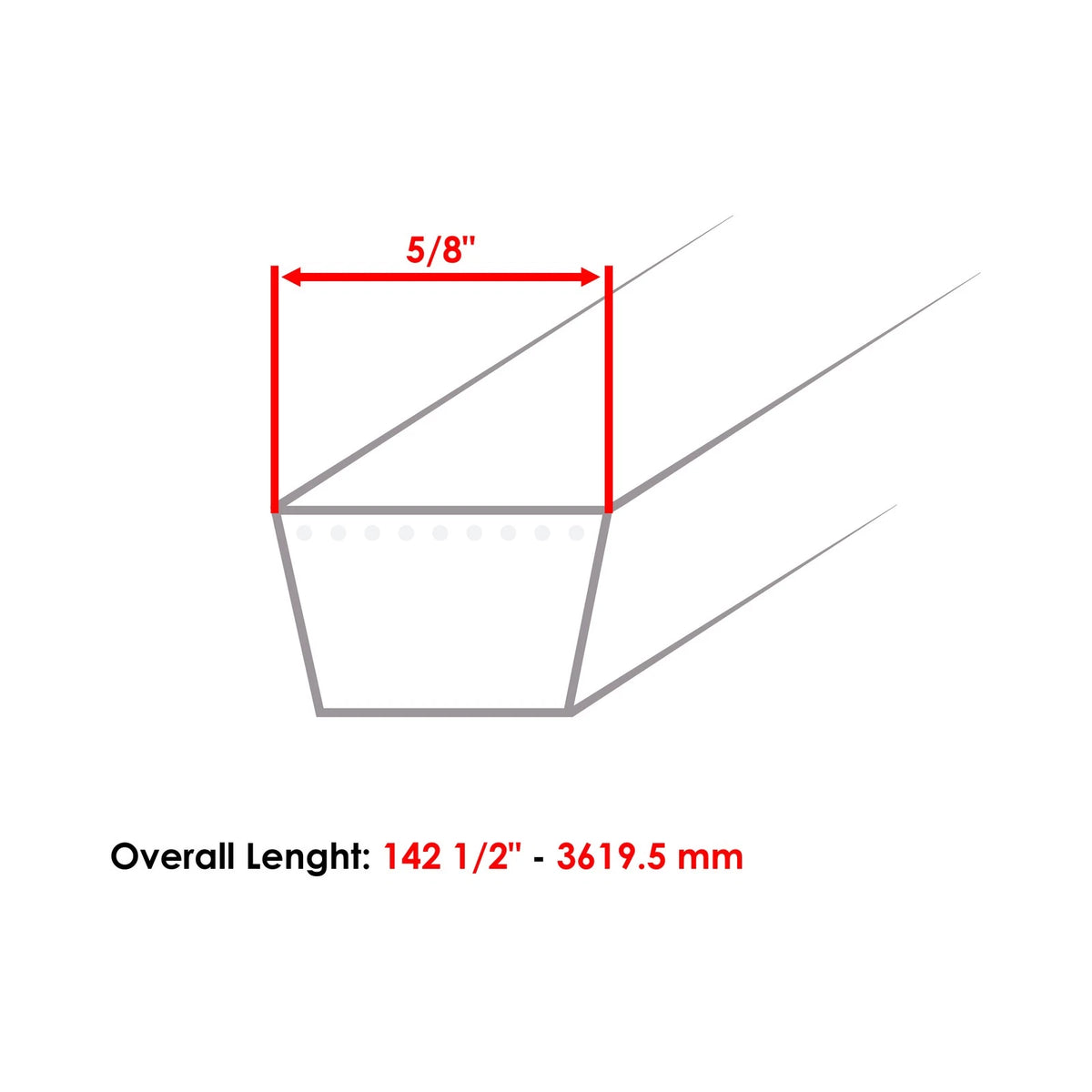 44" Deck Belt for Toro Z148 (74162, 74199, 532187283, 532191273, 99-4647)