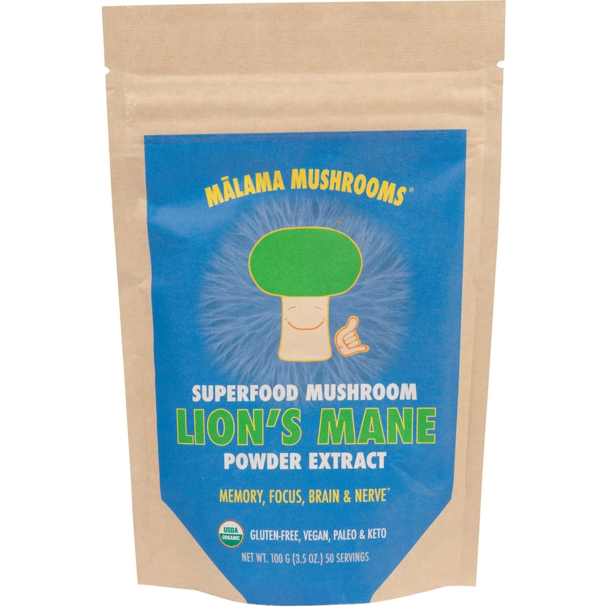 Lion's Mane Extract Powder (Organic Fruiting) 3.53 Ounce (Pack of 1)