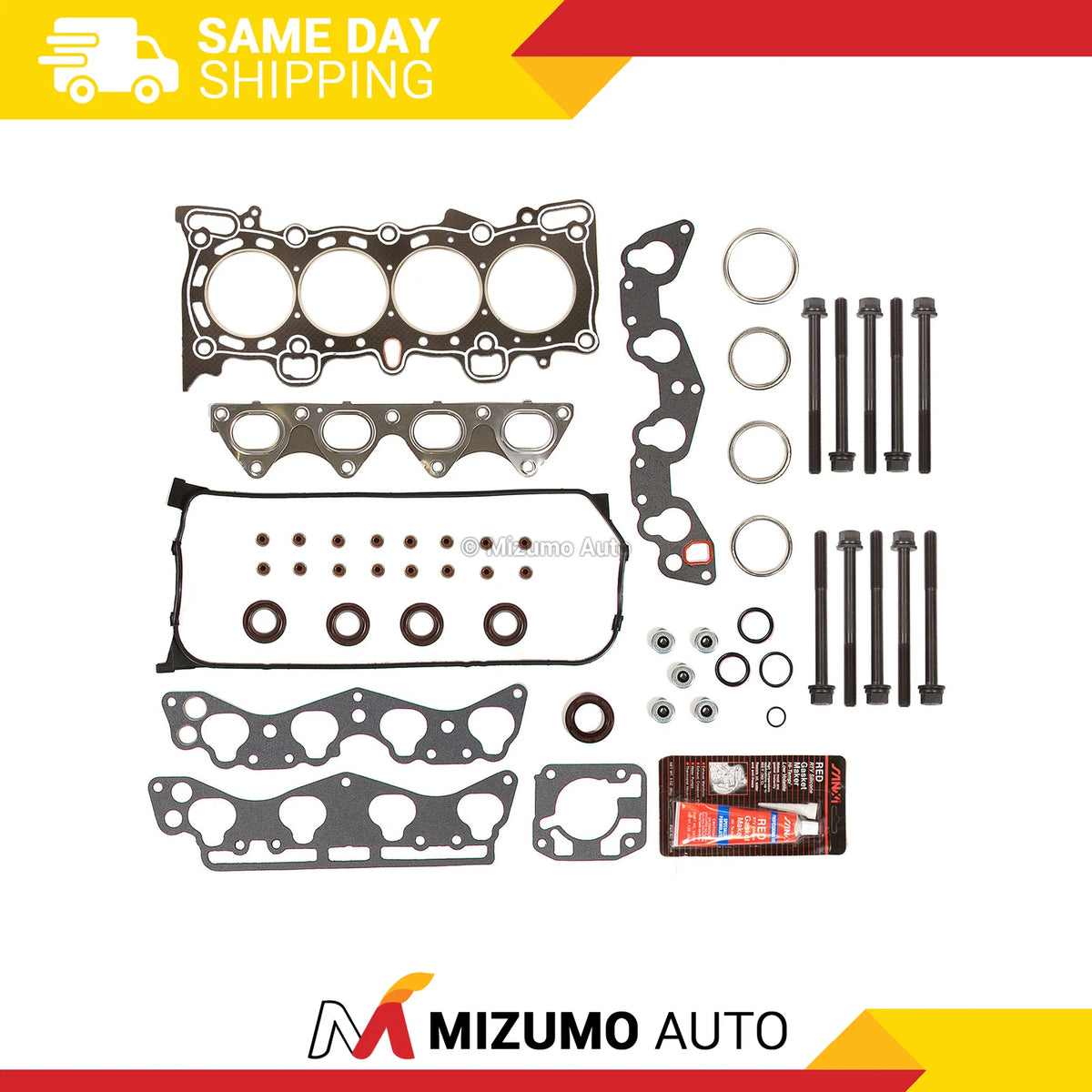 Set of 10 Graphite Head Gasket Bolts for Honda Civic Del Sol (1996–2000) MA-4216914568, HS9915PT1