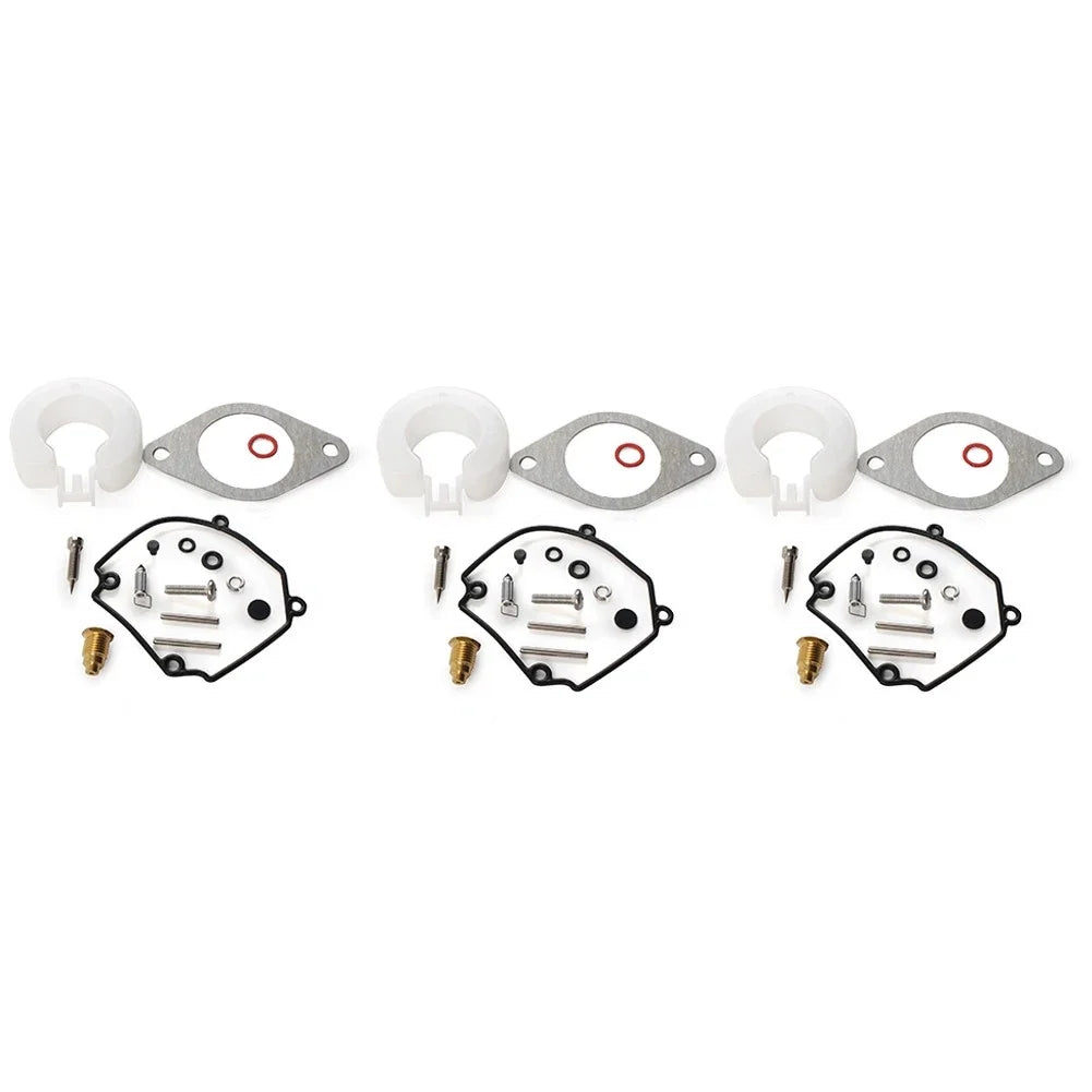 Set of 3 Carburetor Repair Kits for Yamaha Outboard 2T (75-90HP) 6H1-W0093-01-00