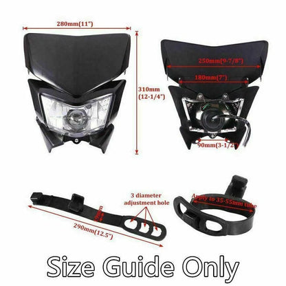 HID Front Headlight for Motorcycle (12V 35W, MX Enduro, Dirt Bike 250cc)