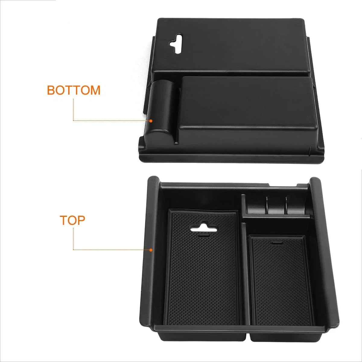 ABS Center Console Storage Box Armrest Organizer Tray for Toyota Tacoma (2016–2018)