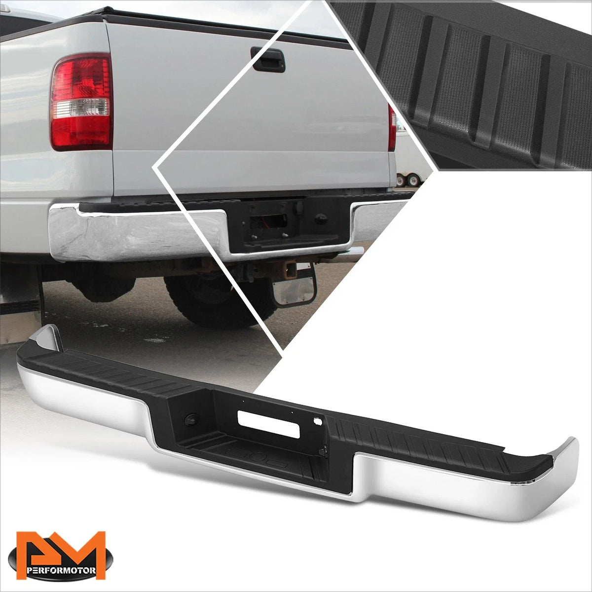 Rear Step Bumper Assembly for Ford F-150 (2004–2006) Chrome w/o Sensor Holes