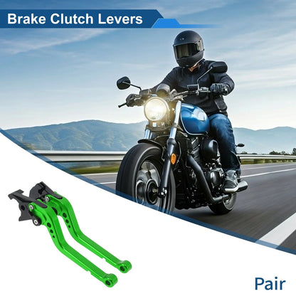 Short Brake Clutch Levers for Suzuki GSXR600 (1997–2003) Green 1 Pair