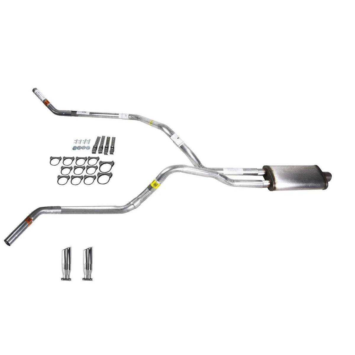 Dual Exhaust 2.5" Stainless Muffler for F150 (1998–2004) RC Tip Corner Exit