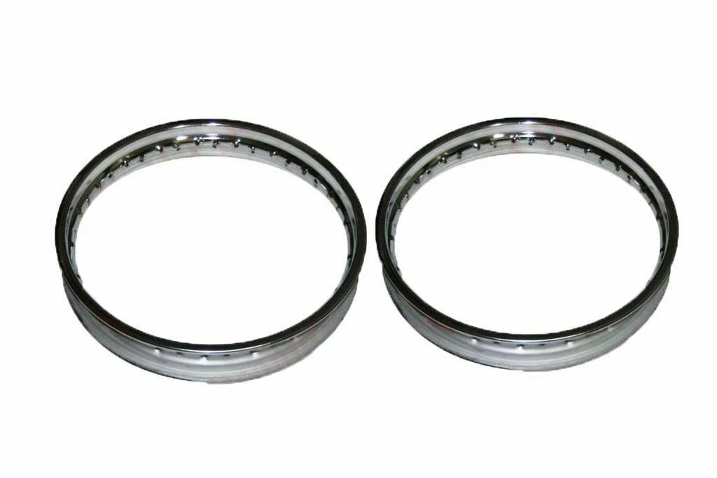 Set of 2 Chrome Plated Steel 18" Wheel Rims for Universal Fit (40 Holes)