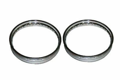 Set of 2 Chrome Plated Steel 18" Wheel Rims for Universal Fit (40 Holes)
