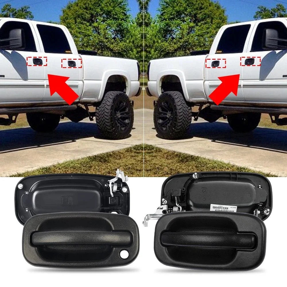 Exterior Door Handle Set of 2 for w/ Key Hole