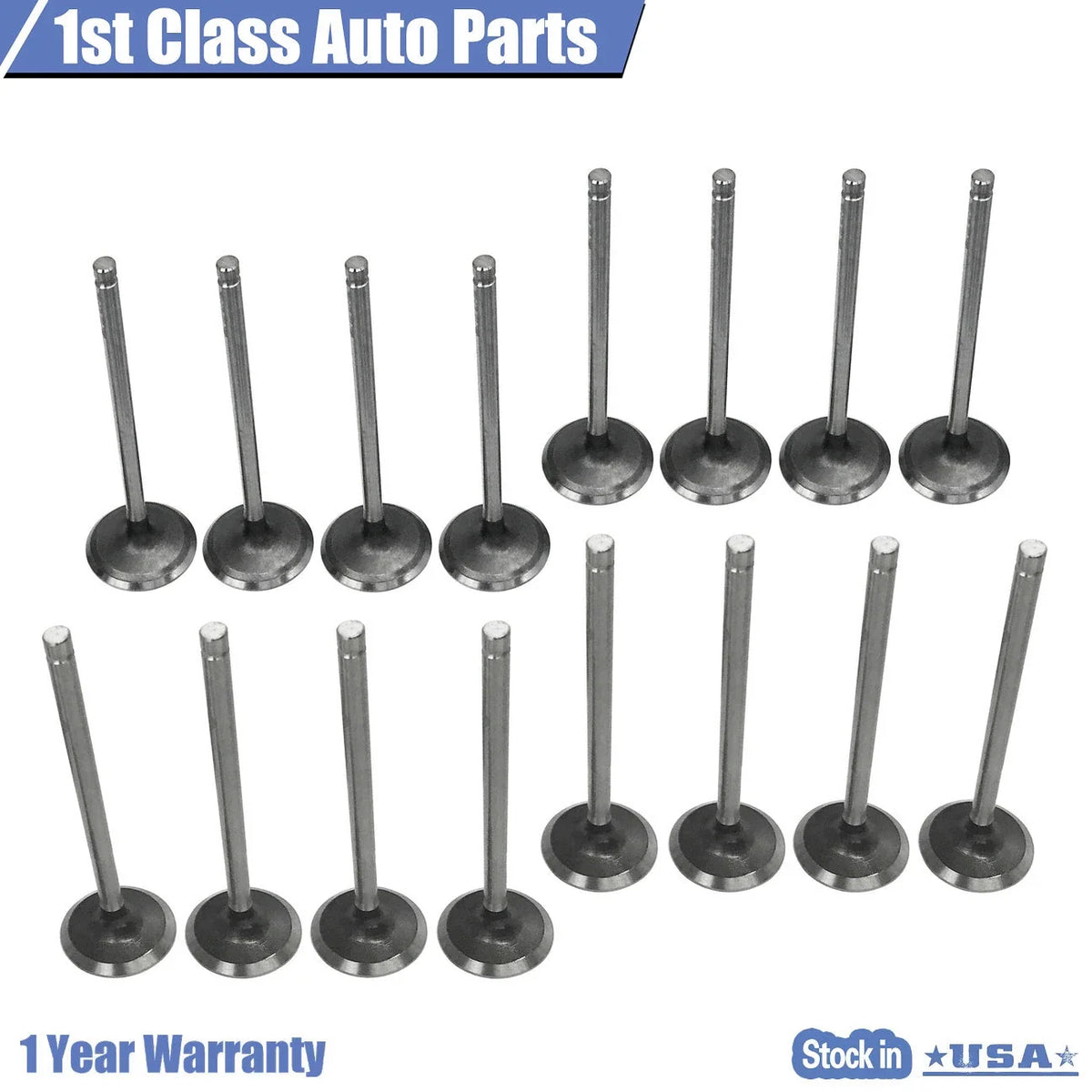 16PCS Intake Exhaust Engine Valves Kit for Subaru 2.2L 2.5L SOHC EJ22E (1999–2011)