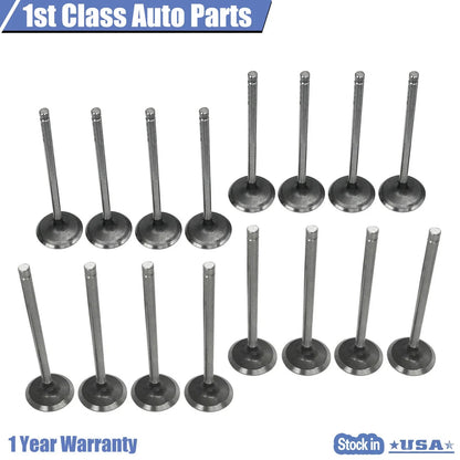16PCS Intake Exhaust Engine Valves Kit for Subaru 2.2L 2.5L SOHC EJ22E (1999–2011)
