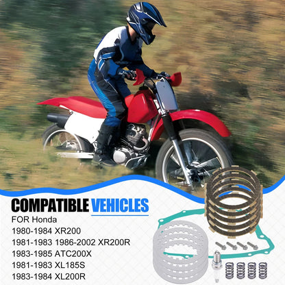 Clutch Friction Set with Steel Plates & Gasket for Honda XL185S (1981–1983)