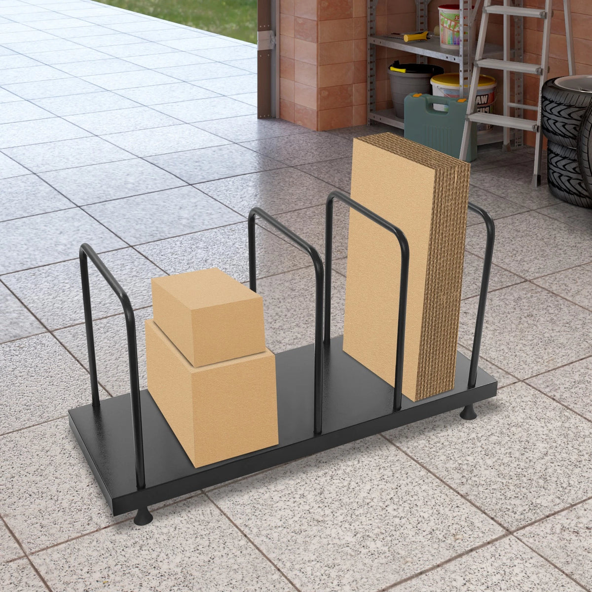 Heavy Duty Cardboard Box Storage Rack for