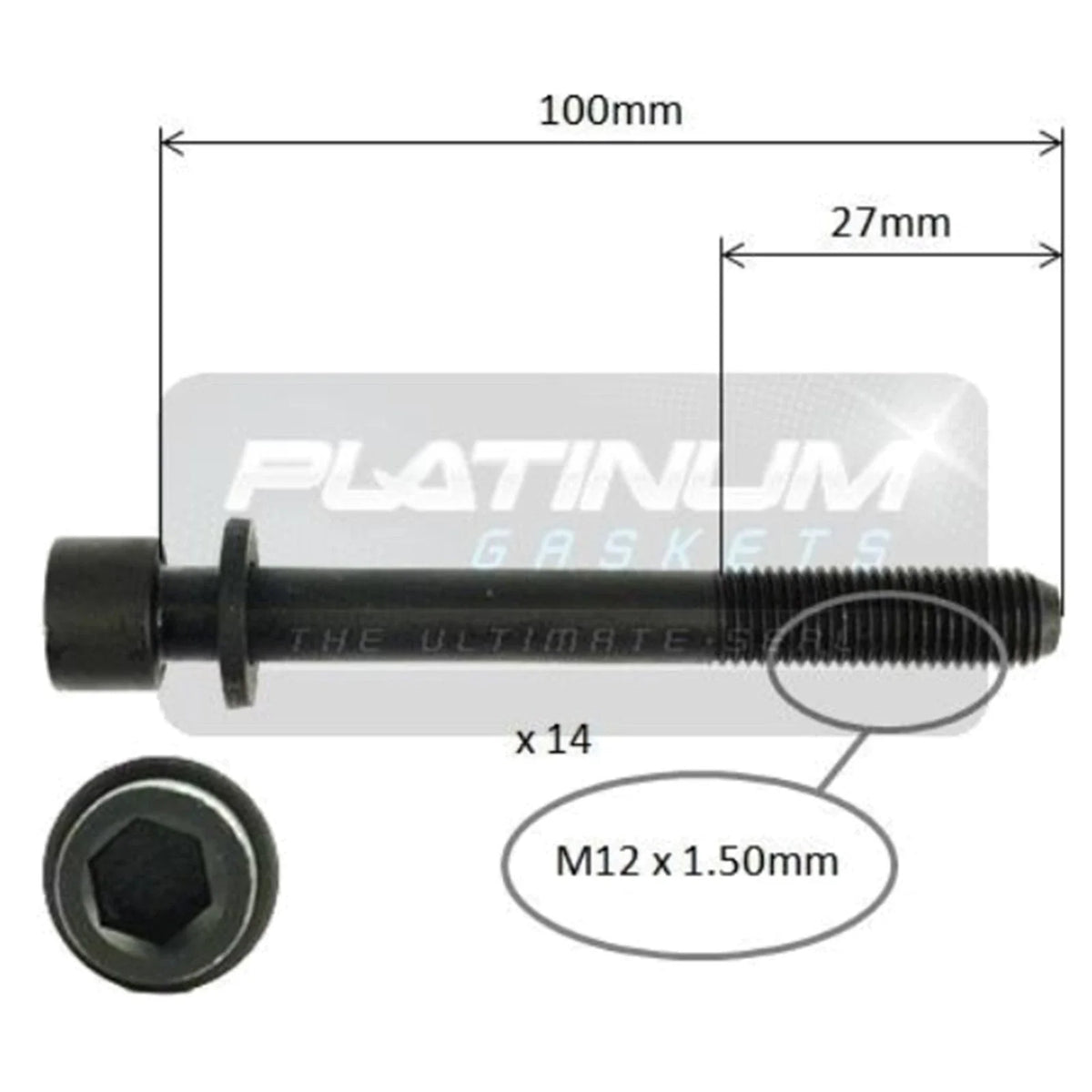 Cylinder Head Bolt Set 6cyl 4.8L TB48DE for Nissan Patrol GU (2001-2010)