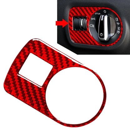 Headlight Switch Panel Cover Trim Carbon Red RHD for Audi TT TTS TTRS (2008–2014)