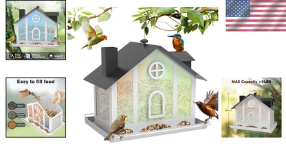 Hanging Bird Feeder for Outdoors - Attracts Wild Birds