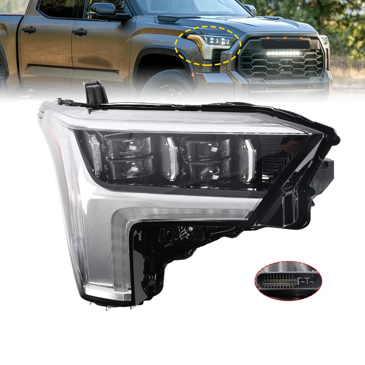 LED Headlight for Toyota Tundra (2022–2023) Passenger Side Replace 81110-0C270