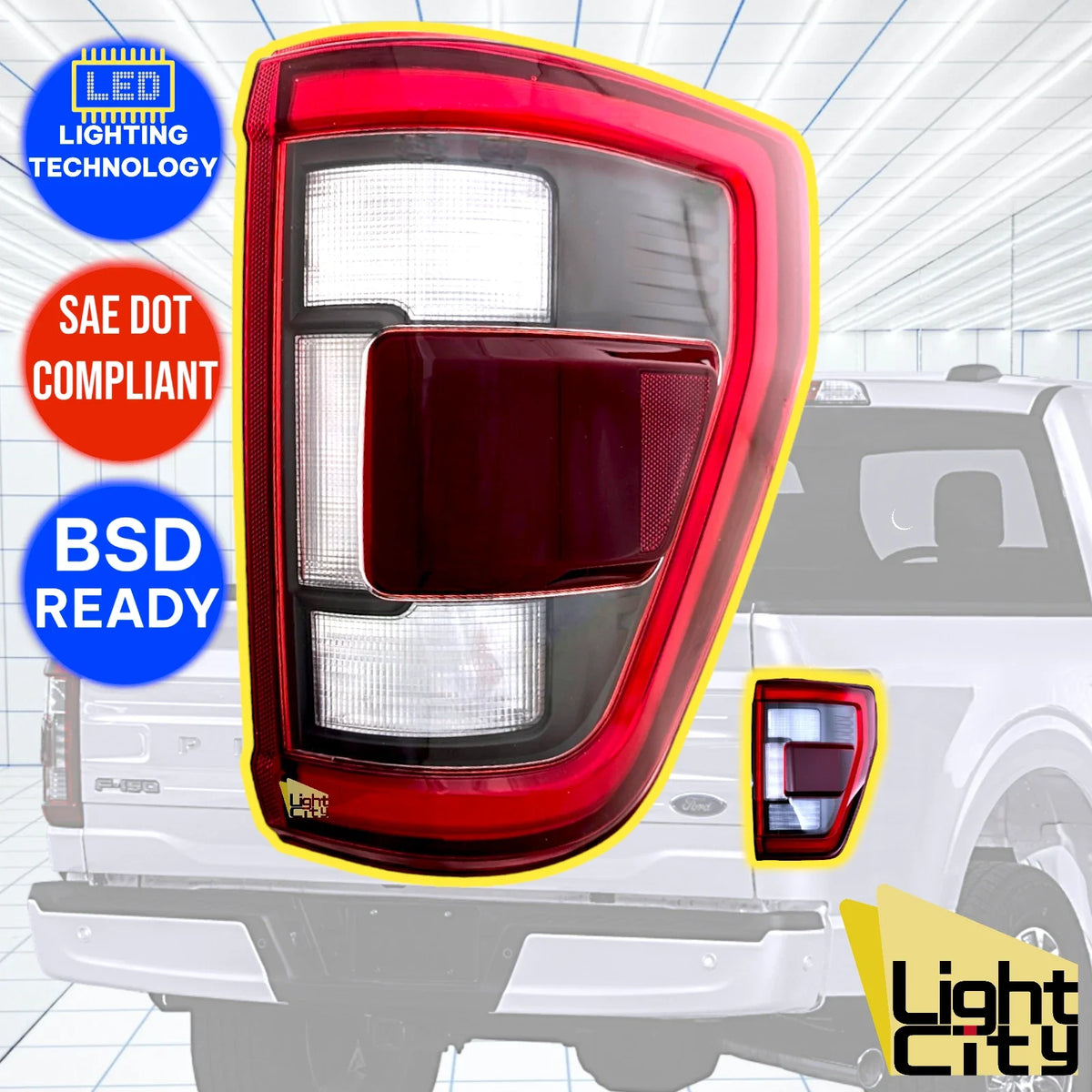 LED Tail Light for Ford F-150 (2021–2023) NL3Z13404E Right Passenger Side