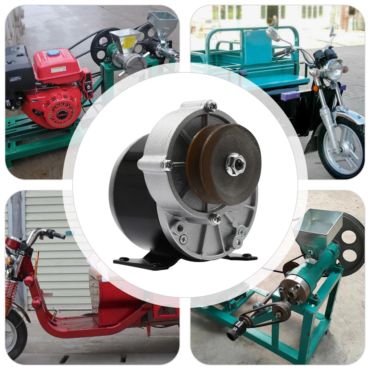 12V 250W Electric Brushed Motor with Belt Pulley for E-Scooter Bike