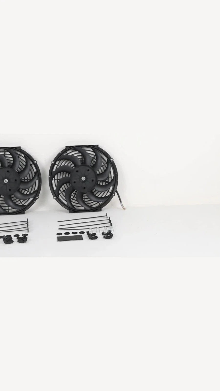 Set of 2 Universal 12" Electric Radiator Cooling Fans 12V