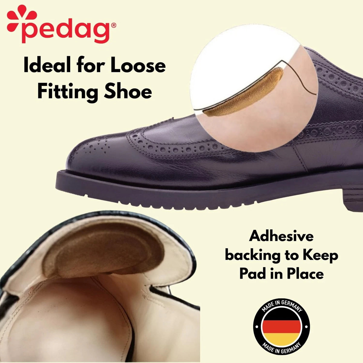 Shoe Tongue Pads for Pedag Supra (Soft Large/X-Large, Brown)