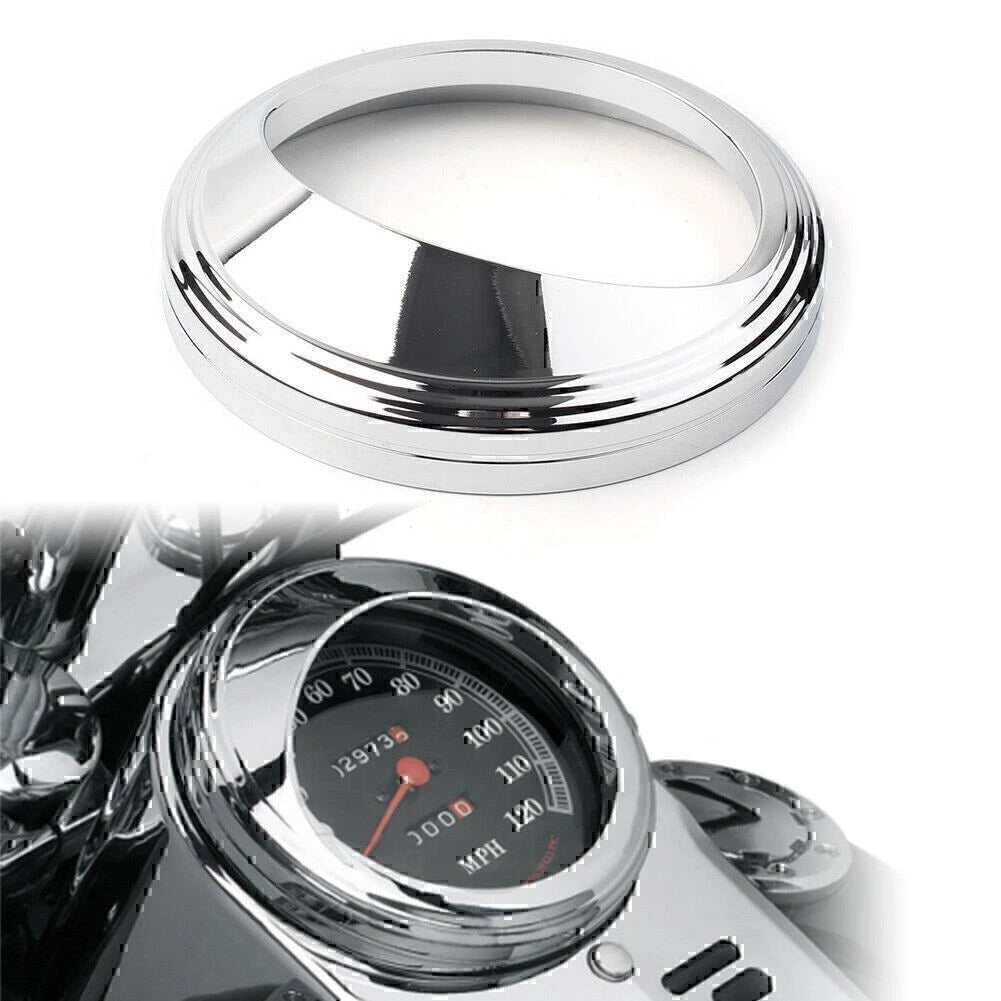 Chrome Trim Ring Visor Cover for Harley 5" Speedometer