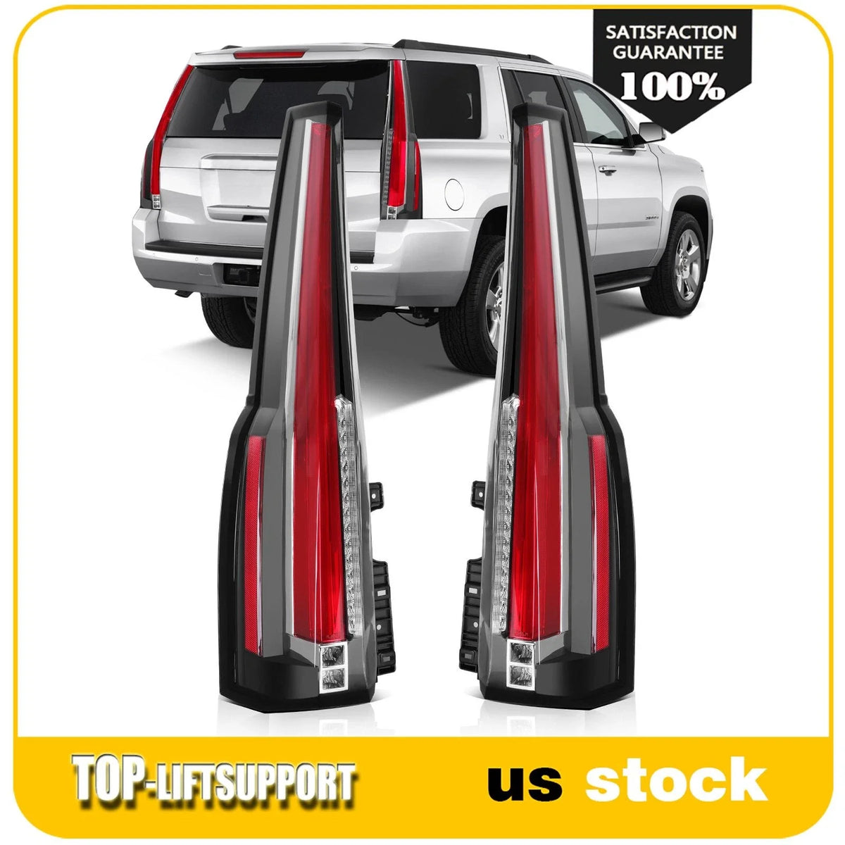 Full LED Tail Lights Assembly for Chevy Suburban Tahoe (2015–2020)