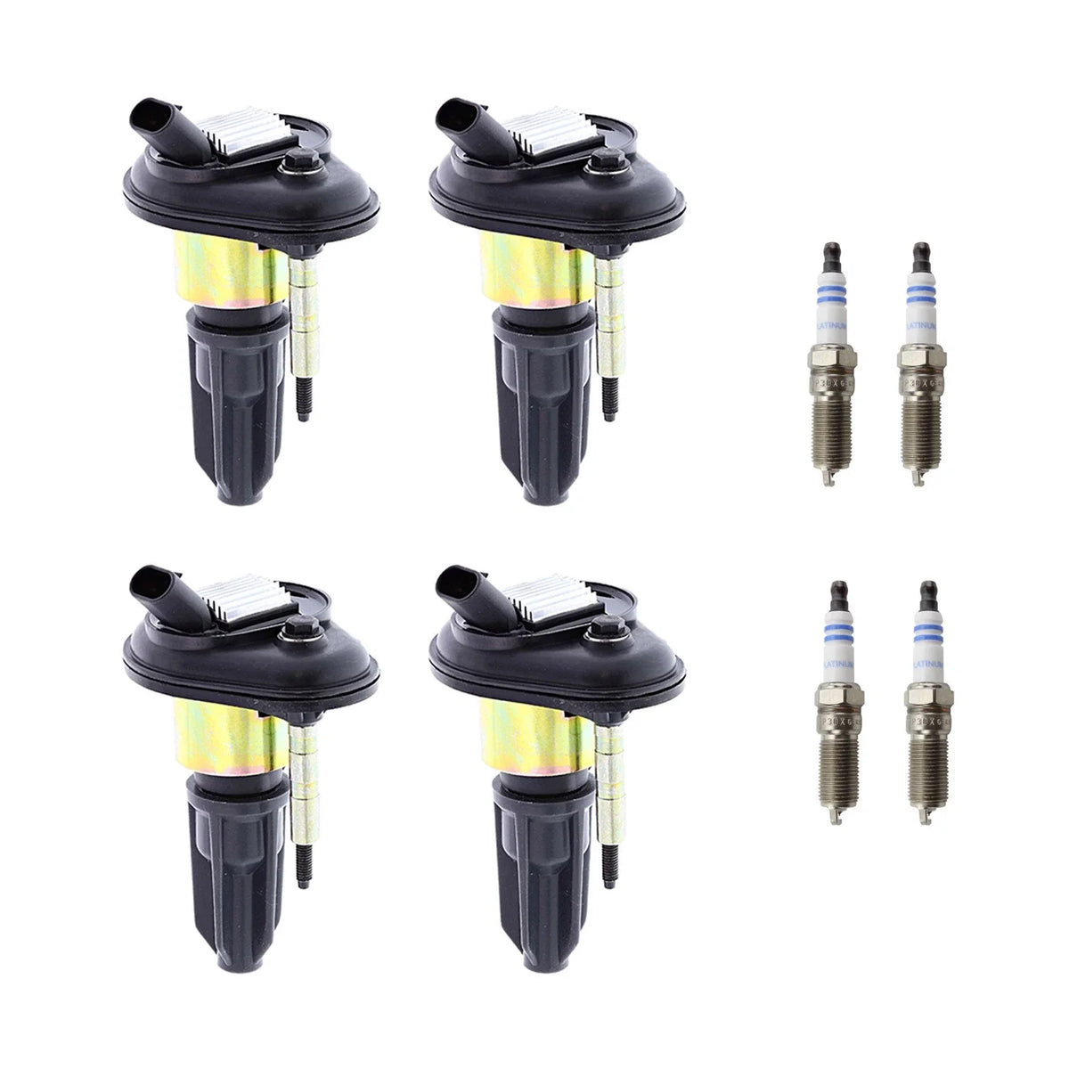 Set of 4 Ignition Coils & Spark Plugs for Chevrolet Colorado i-290 (2004–2012)