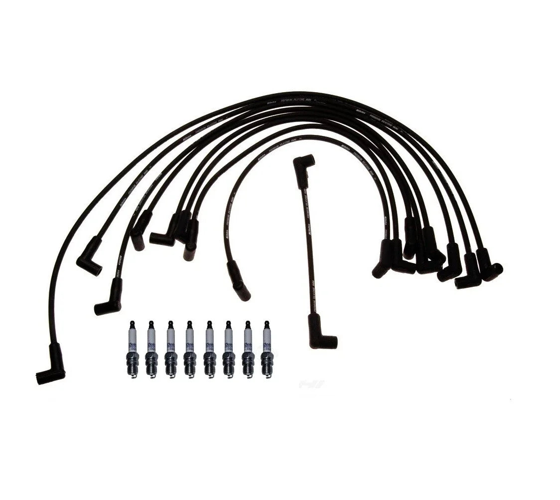 Set of 8 ACDelco Platinum Spark Plugs & Ignition Wire Set for Chevy 5.7 V8