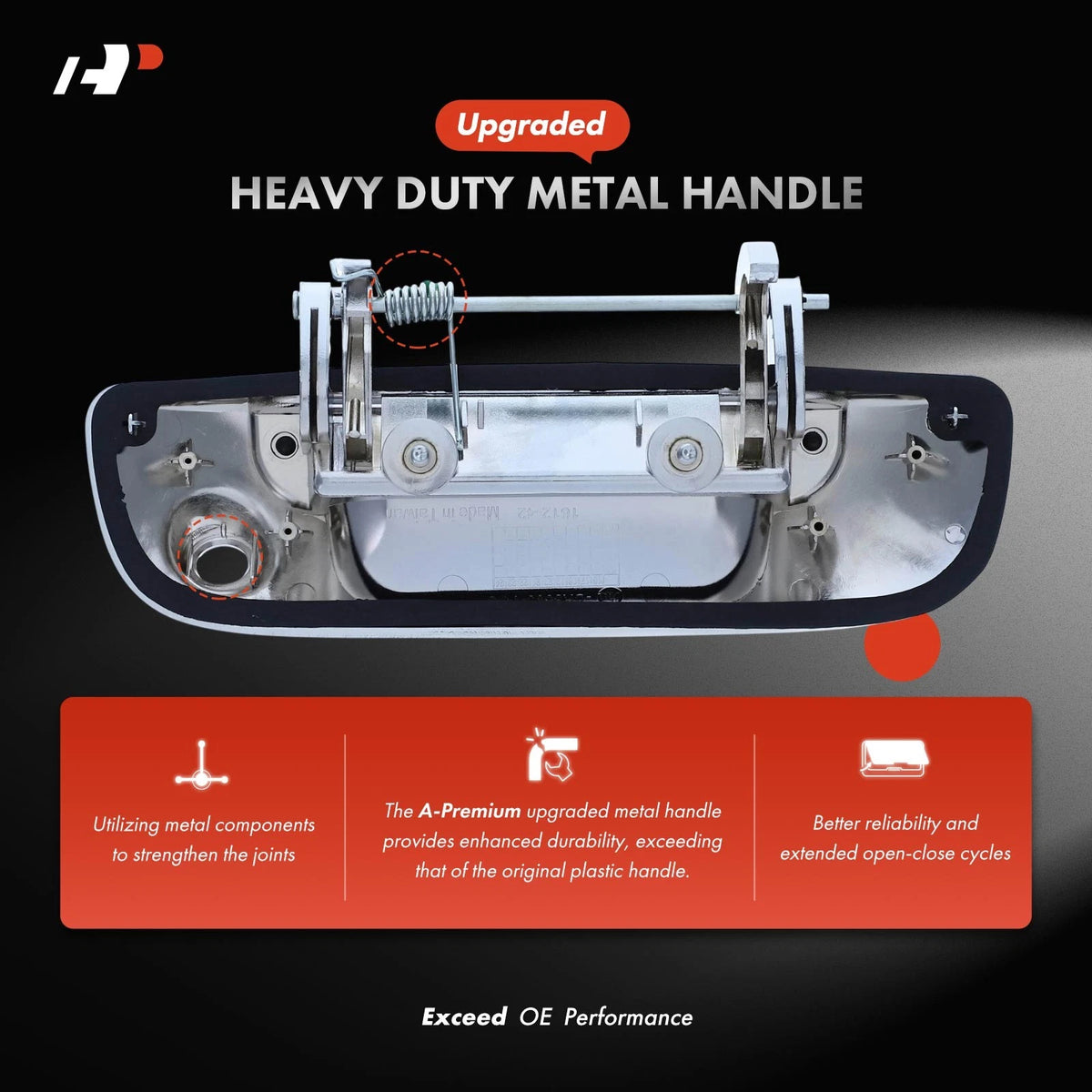 Chrome Tailgate Handle with Camera Hole for Dodge Ram 1500 (2002–2008)