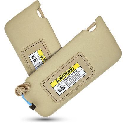 Set of 2 Sun Visor Assemblies for Honda Accord (2008–2017) Beige Left & Right