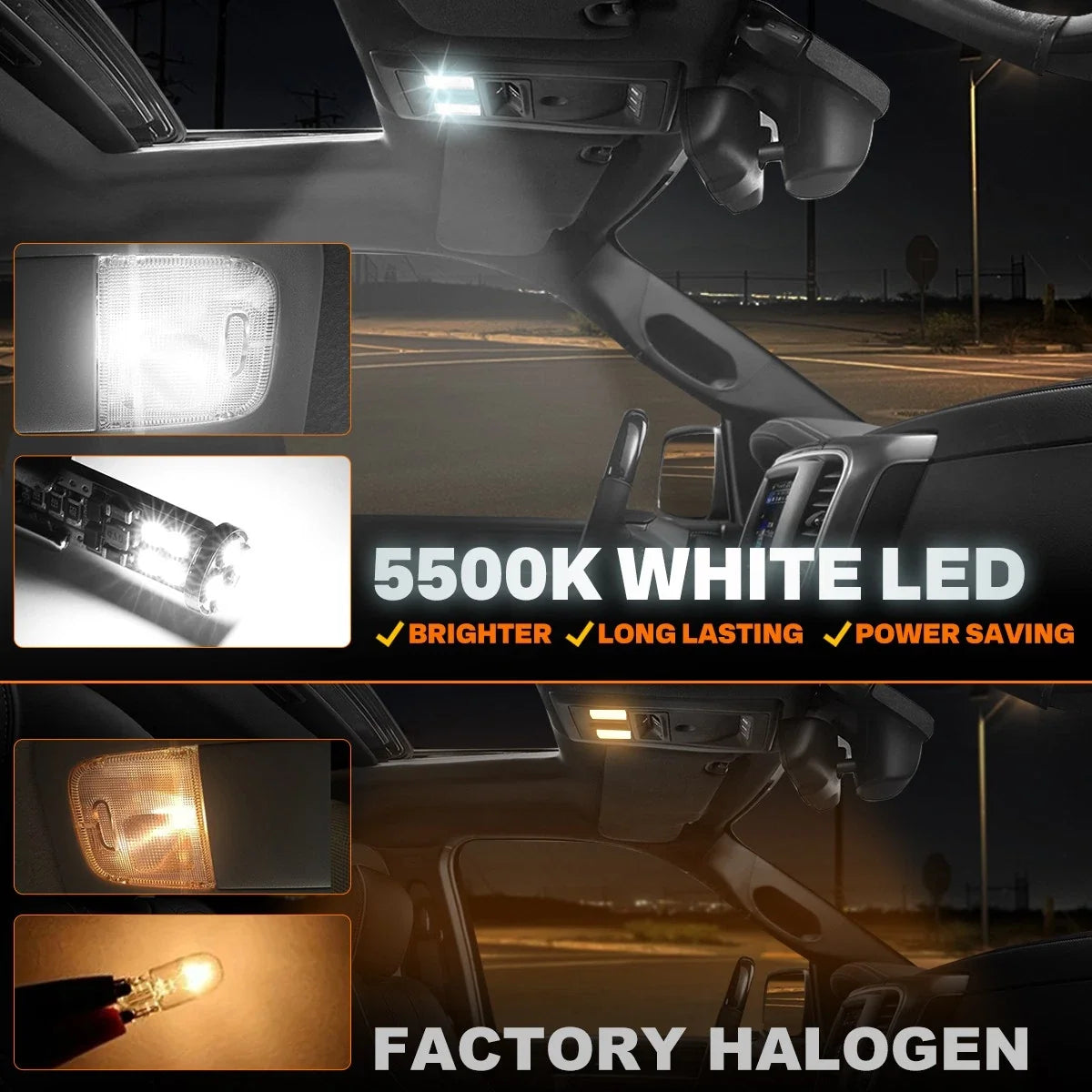 LED Dome License Plate Cargo Light Bulb Kit 7 Pcs for Ford F150 (2004–2008)