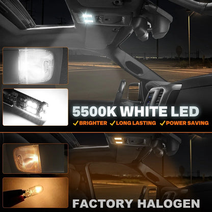 LED Dome License Plate Cargo Light Bulb Kit 7 Pcs for Ford F150 (2004–2008)