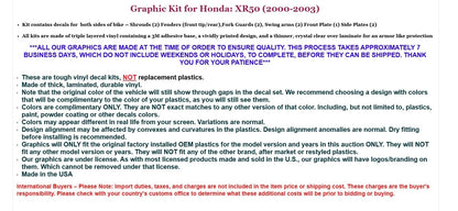 Graphic Stickers for Honda XR50 (2000–2003)