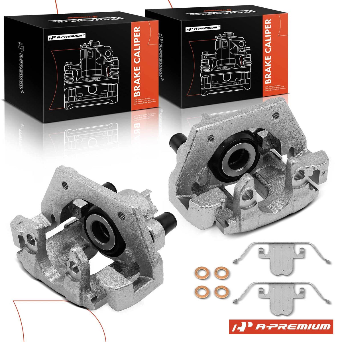 A-Premium Pair Rear Disc Brake Caliper for BMW X5 E53 E70 (2002–2006) 3421675705655, 19-B3241, 19-B3240