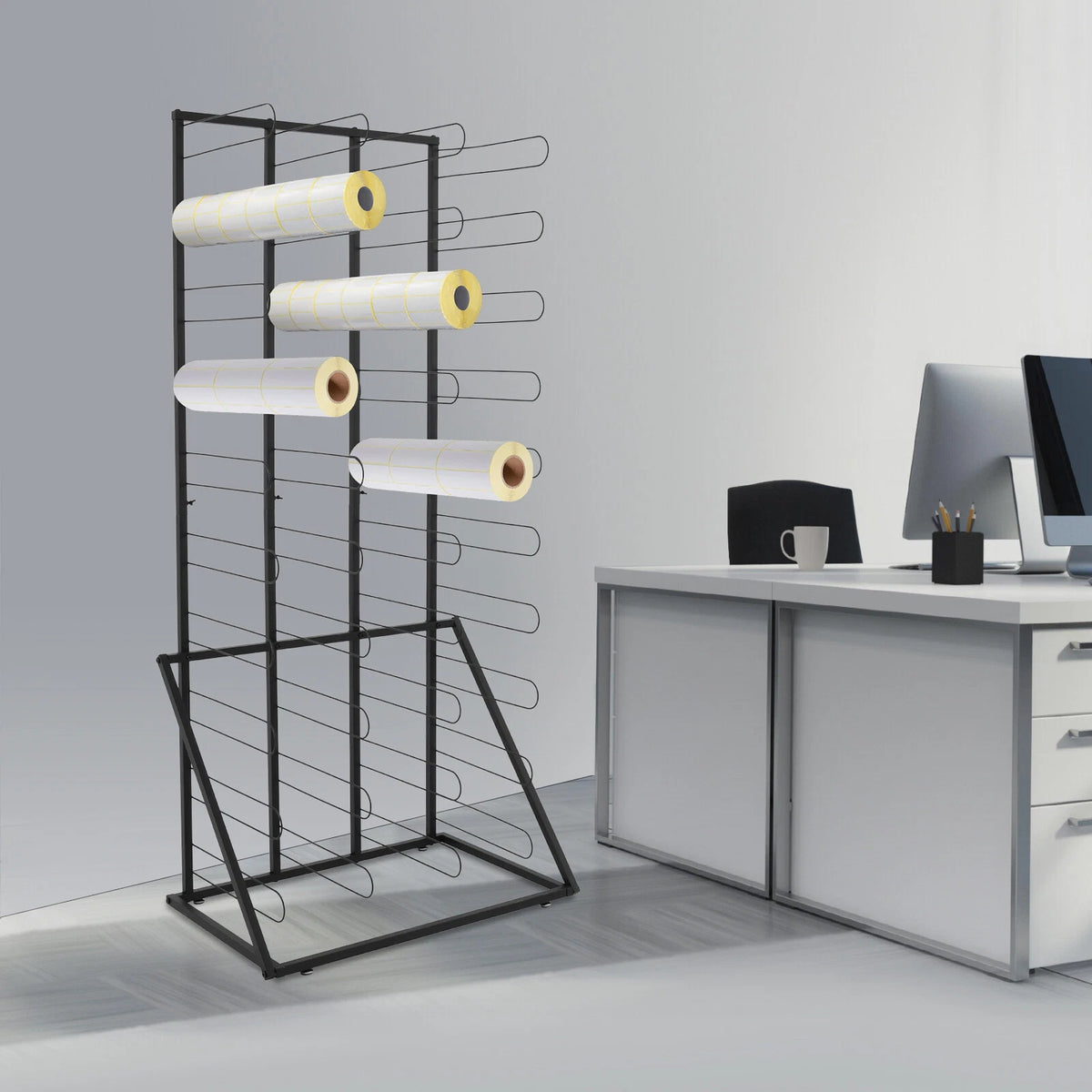 Vinyl Roll Storage Rack for Floor Organizer (40 Shelves)