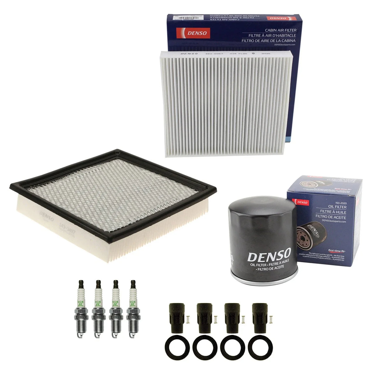 Tune Up Kit with 4 NGK Spark Plugs & Boots for Dodge Journey (2009–2014)