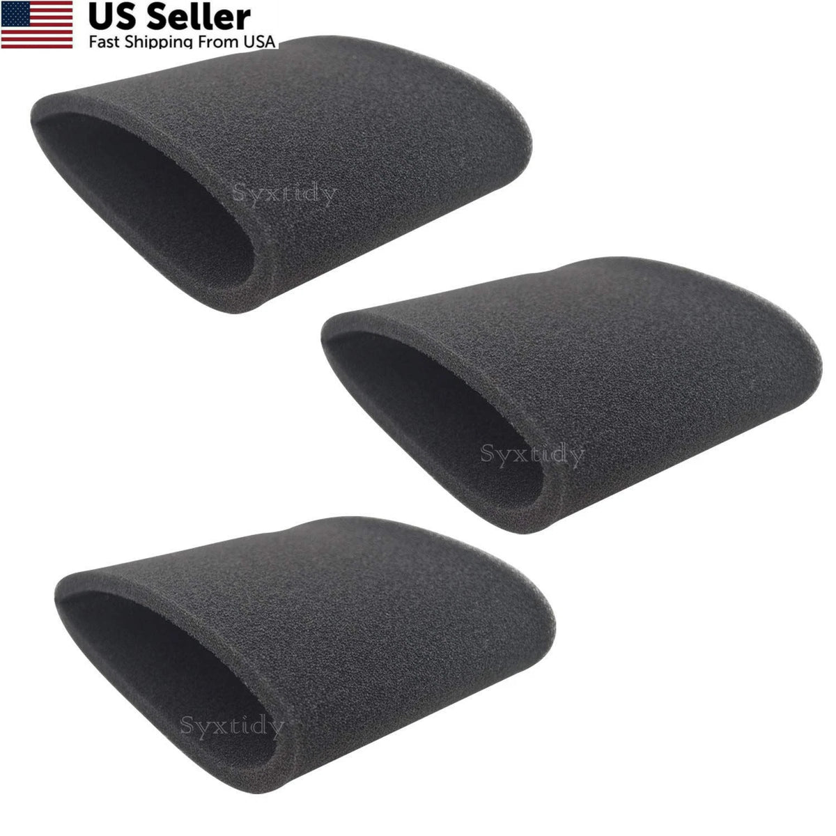 3 Pack Foam Sleeve VF2001 Replacement Filters for Wet Dry Vacuum