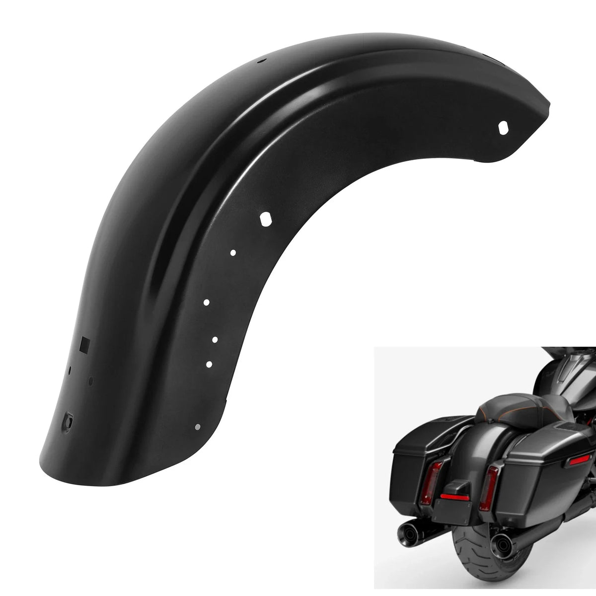 Black Rear Fender for Harley CVO Street Road Glide FLHXSE FLTRXSE (2023–2025)