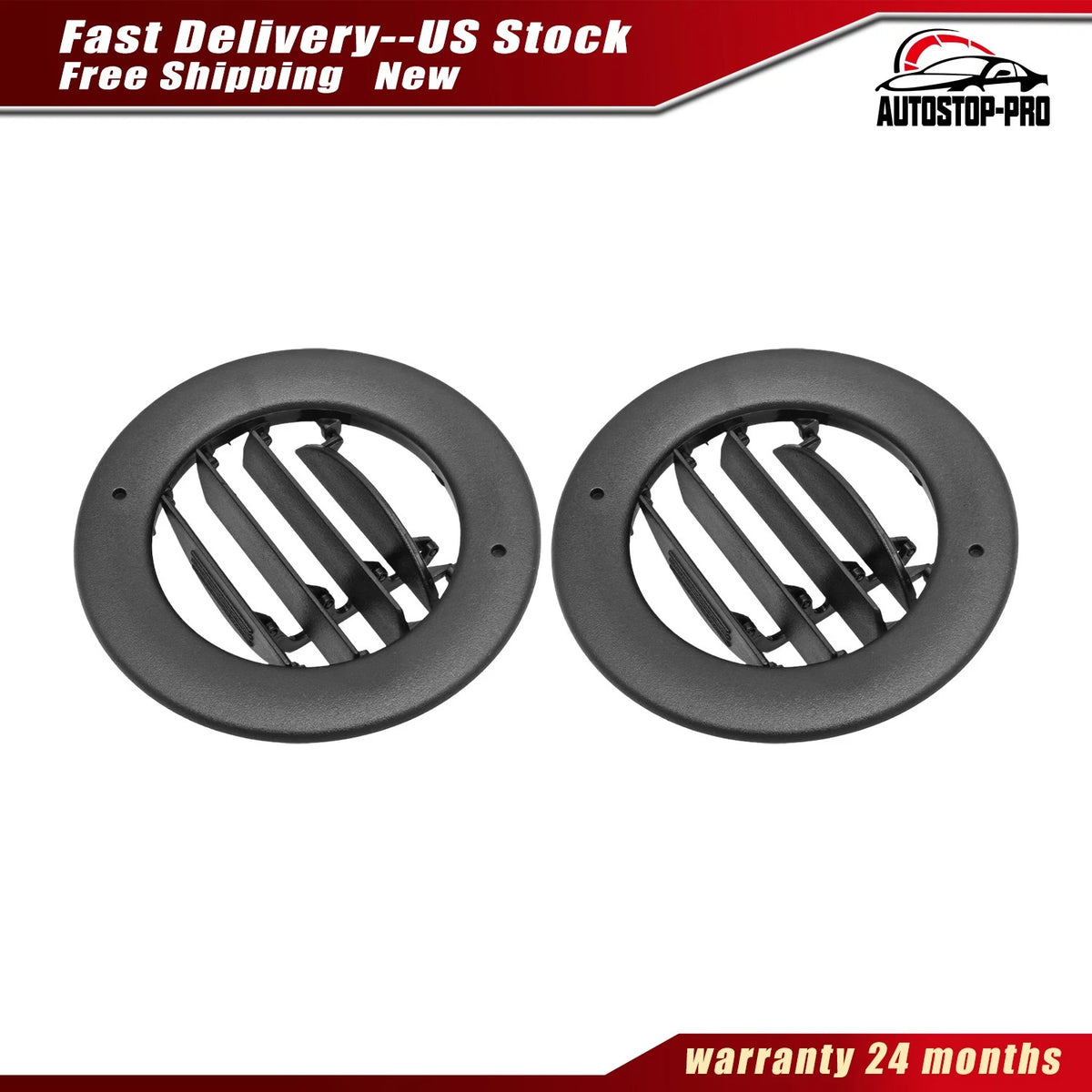 A/C Heater Air Vent Grille Pair for Ford E150 E250 E350 E450 (2004–2014) - 9C2Z-19893-AD, BL1Z-19893-AA